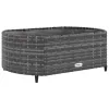  6 részes szürke polyrattan kerti ülőgarnitúra párnákkal