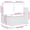  9 részes szürke polyrattan kerti ülőgarnitúra párnákkal