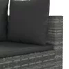  7 részes szürke polyrattan kerti ülőgarnitúra párnákkal