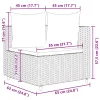  7 részes szürke polyrattan kerti ülőgarnitúra párnákkal