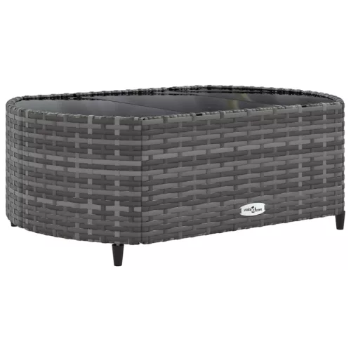  5 részes szürke polyrattan kerti ülőgarnitúra párnákkal