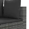  5 részes szürke polyrattan kerti ülőgarnitúra párnákkal