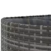  5 részes szürke polyrattan kerti ülőgarnitúra párnákkal