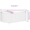  5 részes szürke polyrattan kerti ülőgarnitúra párnákkal