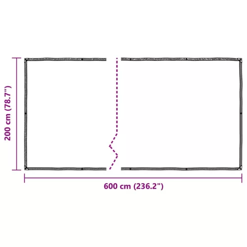  növénytakaró fülekkel 2x6 m polietilén
