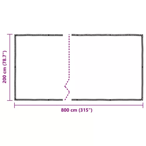  növénytakaró fülekkel 2x6 m polietilén