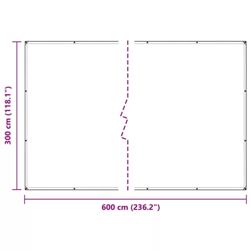  Növénytakaró lyukakkal 3x6 m PVC