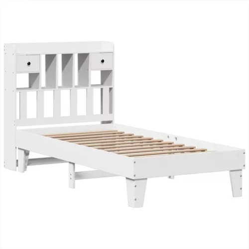  fehér tömör fenyőfa ágy matrac nélkül 90 x 200 cm