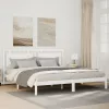  fehér tömör fa extra hosszú ágykeret matrac nélkül 200 x 220 cm