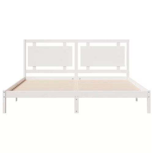  fehér tömör fa extra hosszú ágykeret matrac nélkül 200 x 220 cm
