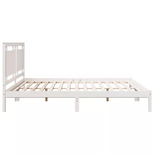  fehér tömör fa extra hosszú ágykeret matrac nélkül 200 x 220 cm
