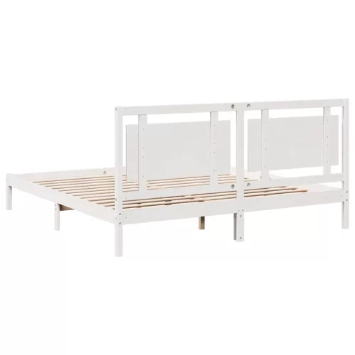  fehér tömör fa extra hosszú ágykeret matrac nélkül 200 x 220 cm