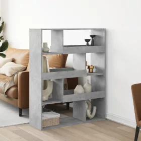  betonszürke szerelt fa könyvespolc 100 x 33 x 125,5 cm