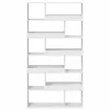  fehér szerelt fa könyvespolc 100 x 33 x 187,5 cm