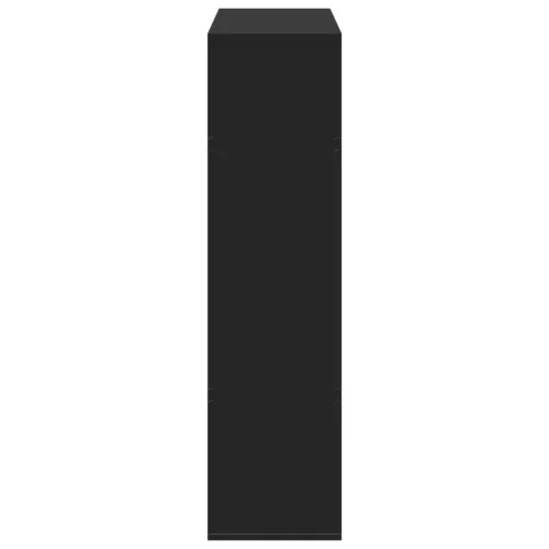  fekete szerelt fa könyvespolc 100 x 33 x 125,5 cm