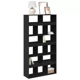  fekete szerelt fa könyvespolc 100 x 33 x 187,5 cm