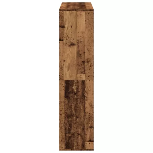  antik fa színű szerelt fa könyvespolc 100 x 33 x 135 cm