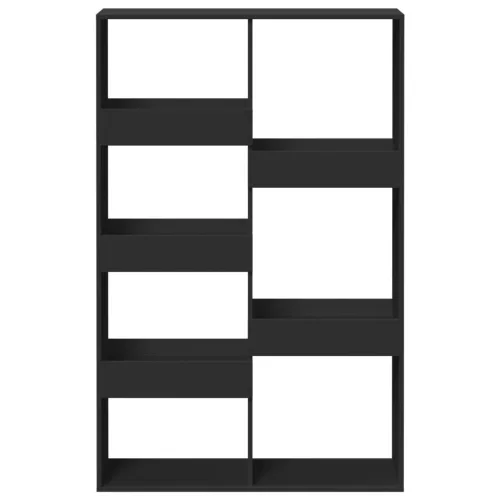  fekete szerelt fa könyvespolc 100 x 33 x 155,5 cm