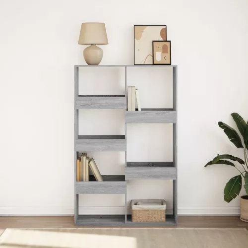  szürke sonoma színű szerelt fa könyvespolc 100 x 33 x 155,5 cm