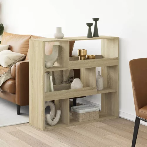  sonoma tölgy színű szerelt fa térelválasztó 100 x 33 x 94,5 cm