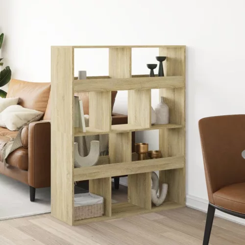  sonoma tölgy színű szerelt fa térelválasztó 100 x 33 x 125,5 cm