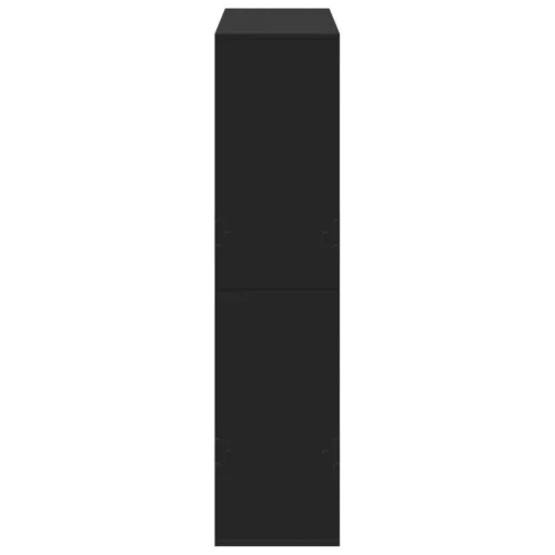  fekete szerelt fa térelválasztó 100 x 33 x 135 cm