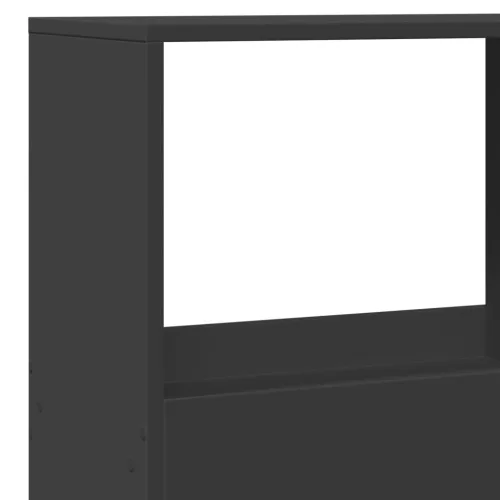  fekete szerelt fa térelválasztó 100 x 33 x 155,5 cm