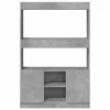  betonszürke szerelt fa magasszekrény 92 x 33 x 140 cm