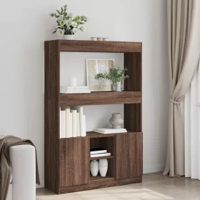    barna tölgy színű szerelt fa magasszekrény 92 x 33 x 140 cm