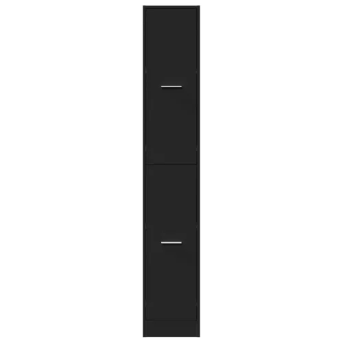  fekete szerelt fa patikaszekrény 30 x 41 x 174,5 cm