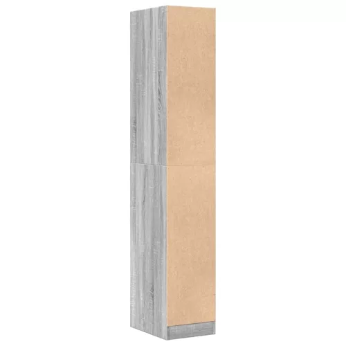  szürke sonoma színű szerelt fa patikaszekrény 30 x 41x 174,5 cm