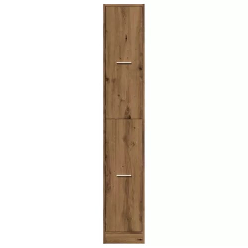  kézműves tölgy színű szerelt fa patikaszekrény 30x41x174,5 cm