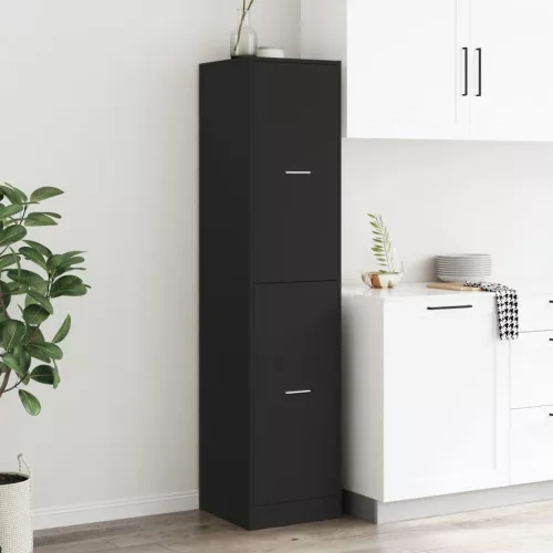  fekete szerelt fa patikaszekrény 40 x 41 x 174,5 cm