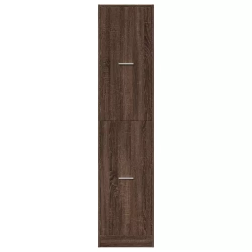  barna tölgy színű szerelt fa patikaszekrény 40 x 41 x 174,5 cm