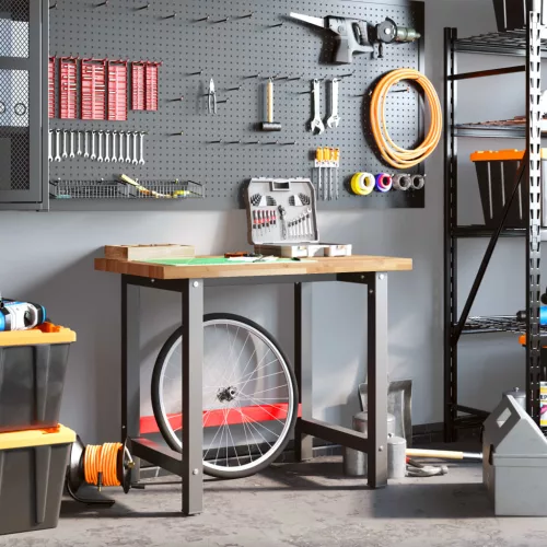  tömör négyszögű akácfa munkaasztal 100 x 60 x 83 cm