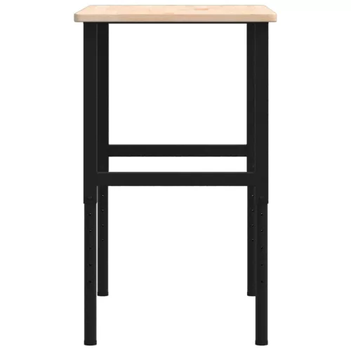  tömör tölgyfa négyszög alakú munkapad 100 x 60 x (71,5-98) cm