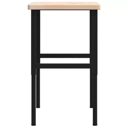  tömör tölgyfa négyszög alakú munkapad 100 x 60 x (73-99,5) cm