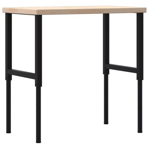  tömör tölgyfa négyszög alakú munkapad 100 x 60 x (73-99,5) cm