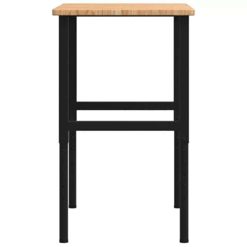  világosbarna négyszögű tölgyfa munkaasztal 100x60x(71,5-98) cm