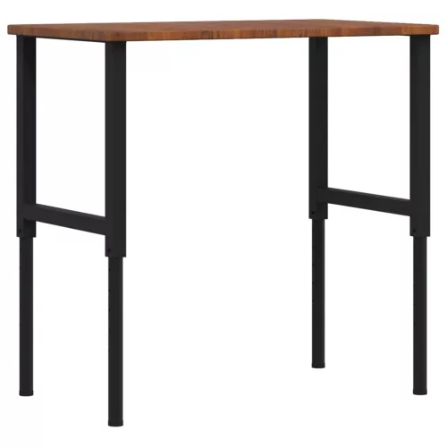  sötétbarna tölgyfa négyszög alakú munkapad 100x60x(71,5-98) cm