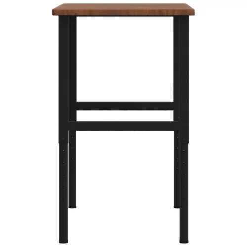  sötétbarna tölgyfa négyszög alakú munkapad 100x60x(71,5-98) cm