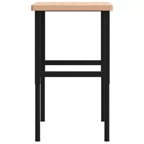  tömör bükkfa négyszög alakú munkapad 100 x 60 x (73-99,5) cm