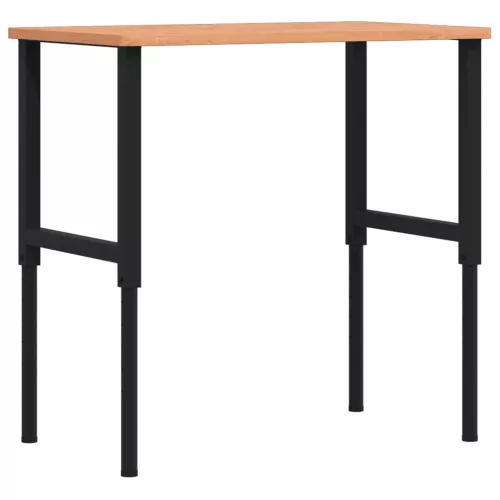  tömör bükkfa négyszög alakú munkapad 100 x 60 x (71,5-98) cm