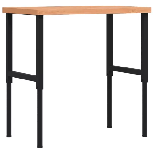  tömör bükkfa négyszög alakú munkapad 100 x 60 x (73-99,5) cm