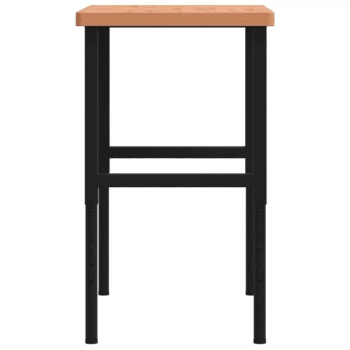  tömör bükkfa négyszög alakú munkapad 100 x 60 x (73-99,5) cm