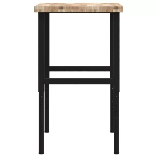  tömör bükkfa négyszög alakú munkapad 100 x 60 x (73-99,5) cm