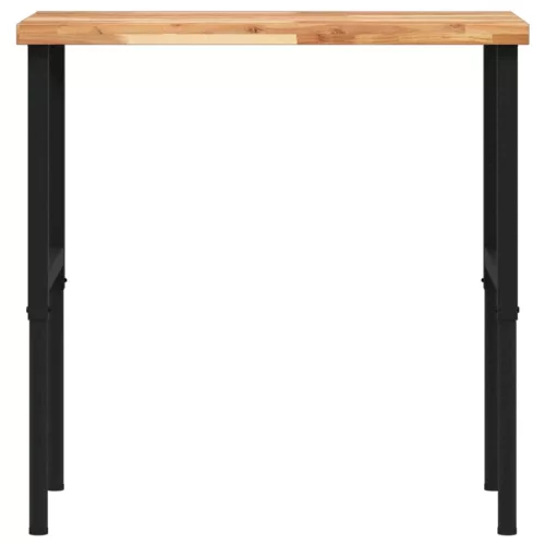  tömör bükkfa négyszög alakú munkapad 100 x 60 x (73-99,5) cm