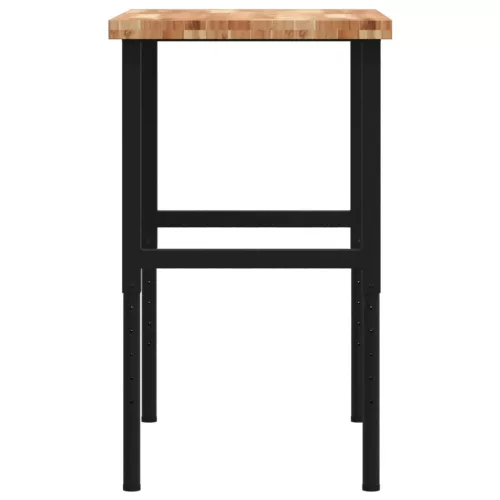  tömör bükkfa négyszög alakú munkapad 100 x 60 x (73-99,5) cm