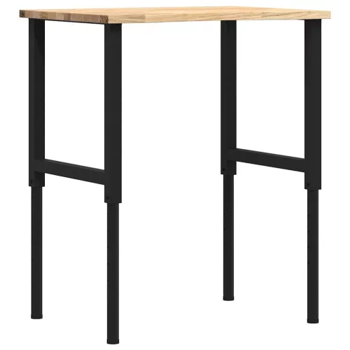  tömör tölgyfa munkapad 80 x 60 x (71,5-98) cm