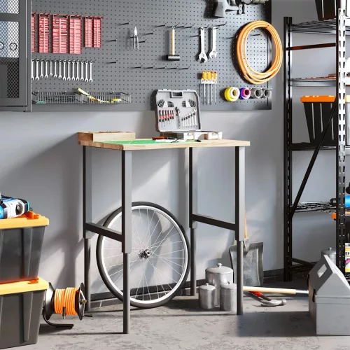  tömör tölgyfa munkapad 80 x 60 x (71,5-98) cm